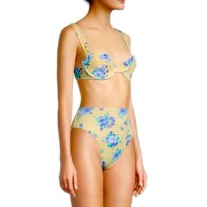 NWT WeWoreWhat Floral High Waisted & Balconette Bikini SET